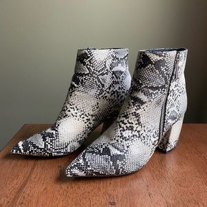 Snakeskin Booties